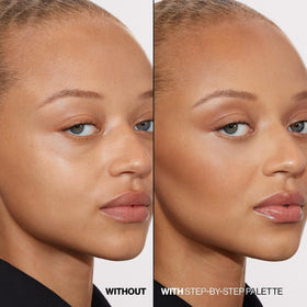 Smashbox powder pans close-up showing smooth texture for easy blending benefit