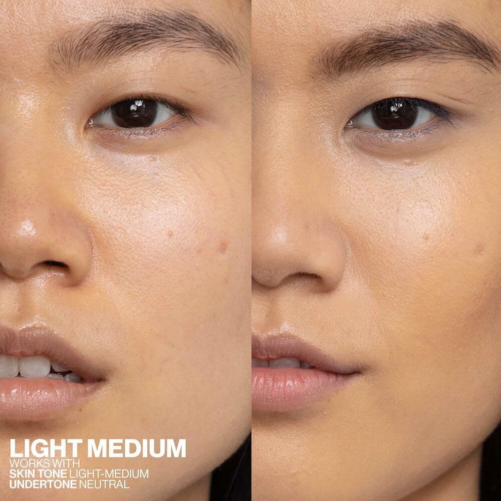 Smashbox texture close-up demonstrating silky hydration and lightweight, blendable finish