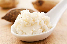 SmellGood shea butter in palm demonstrating easy melting and application