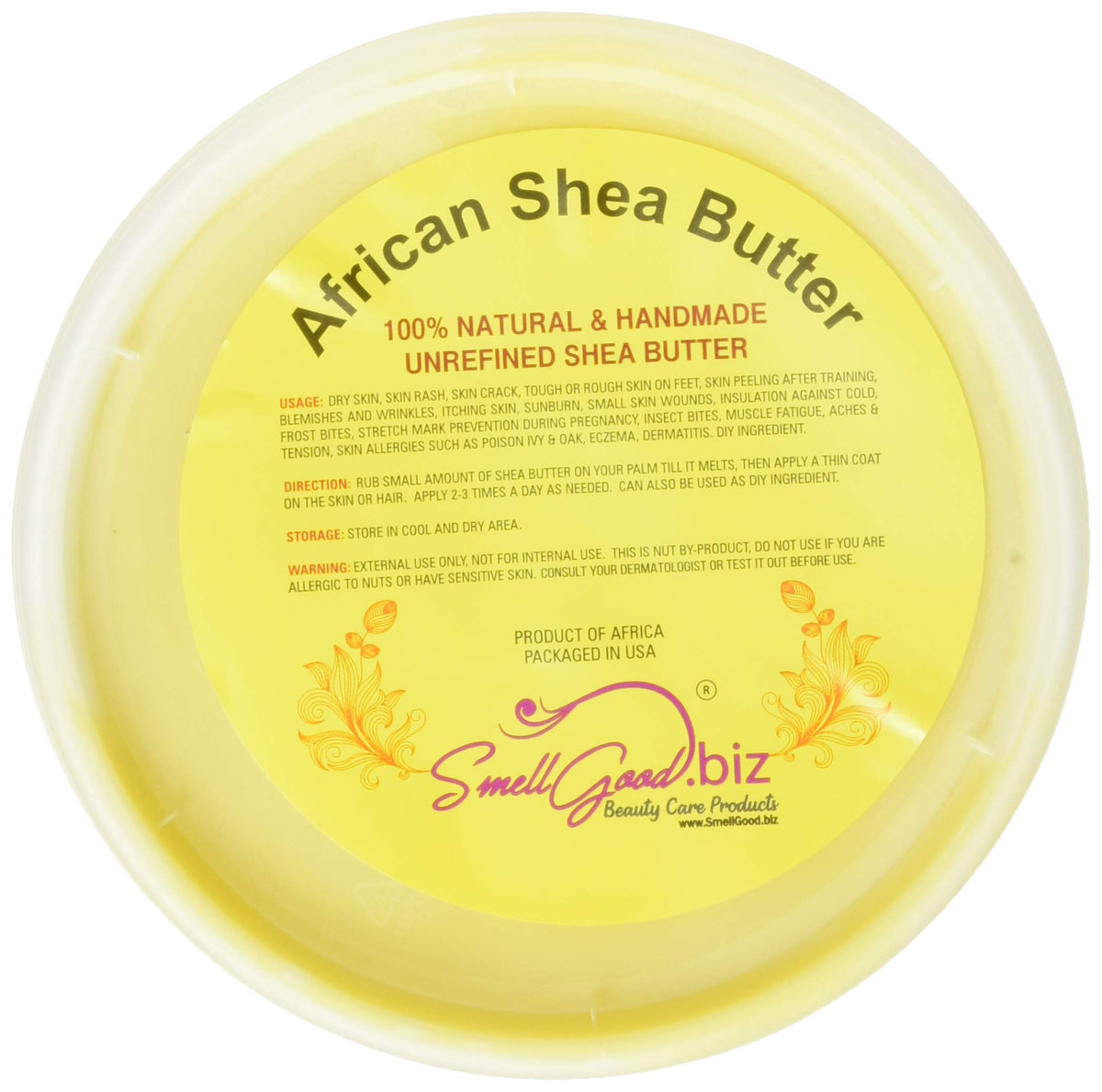 SmellGood close-up texture of raw shea butter highlighting creamy purity and spreadability