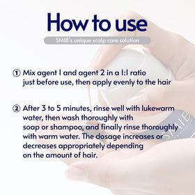 SMIB bottle next to hand for scale showing 6.76 fl oz travel-friendly benefit
