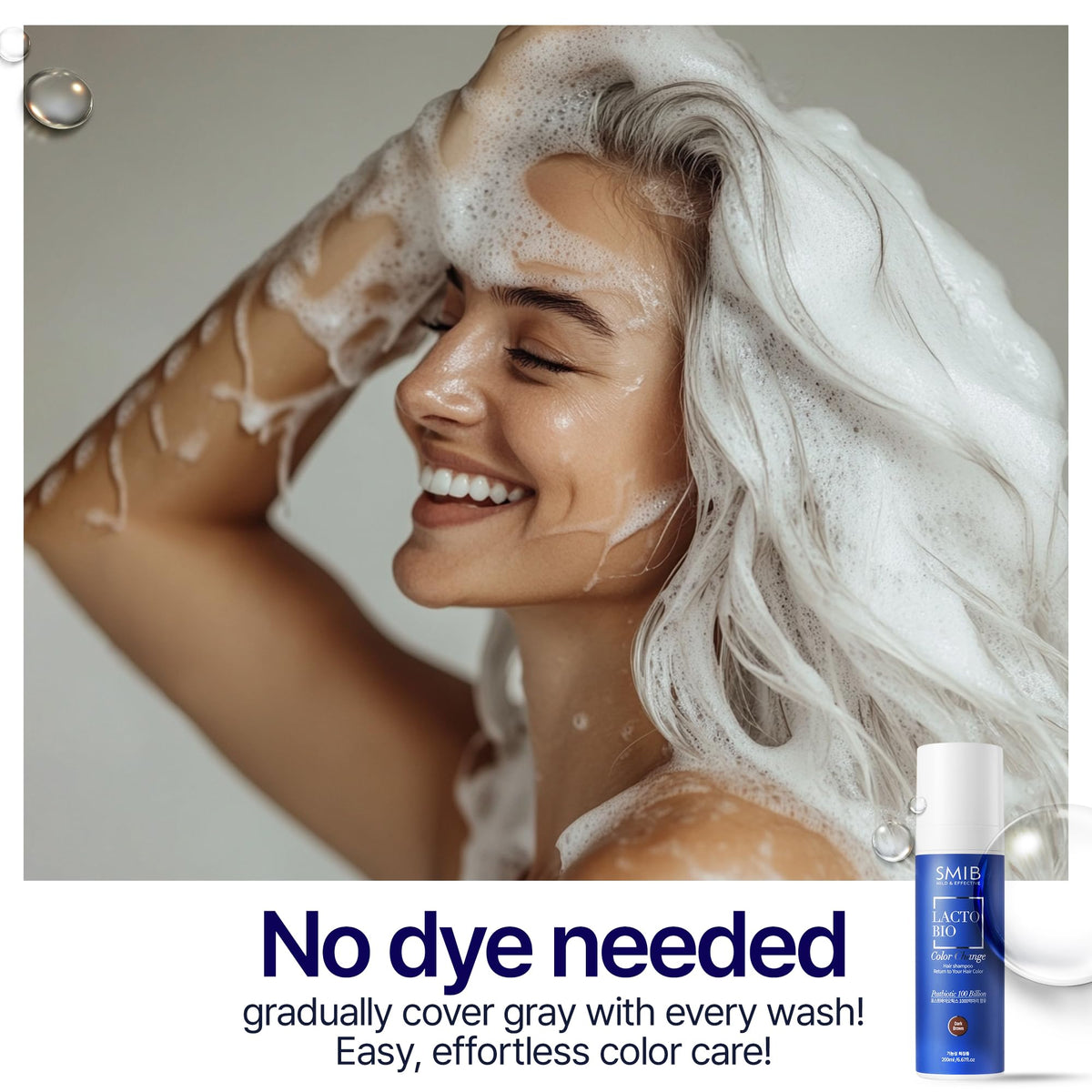 SMIB shampoo foam texture close-up demonstrating gentle lather benefit