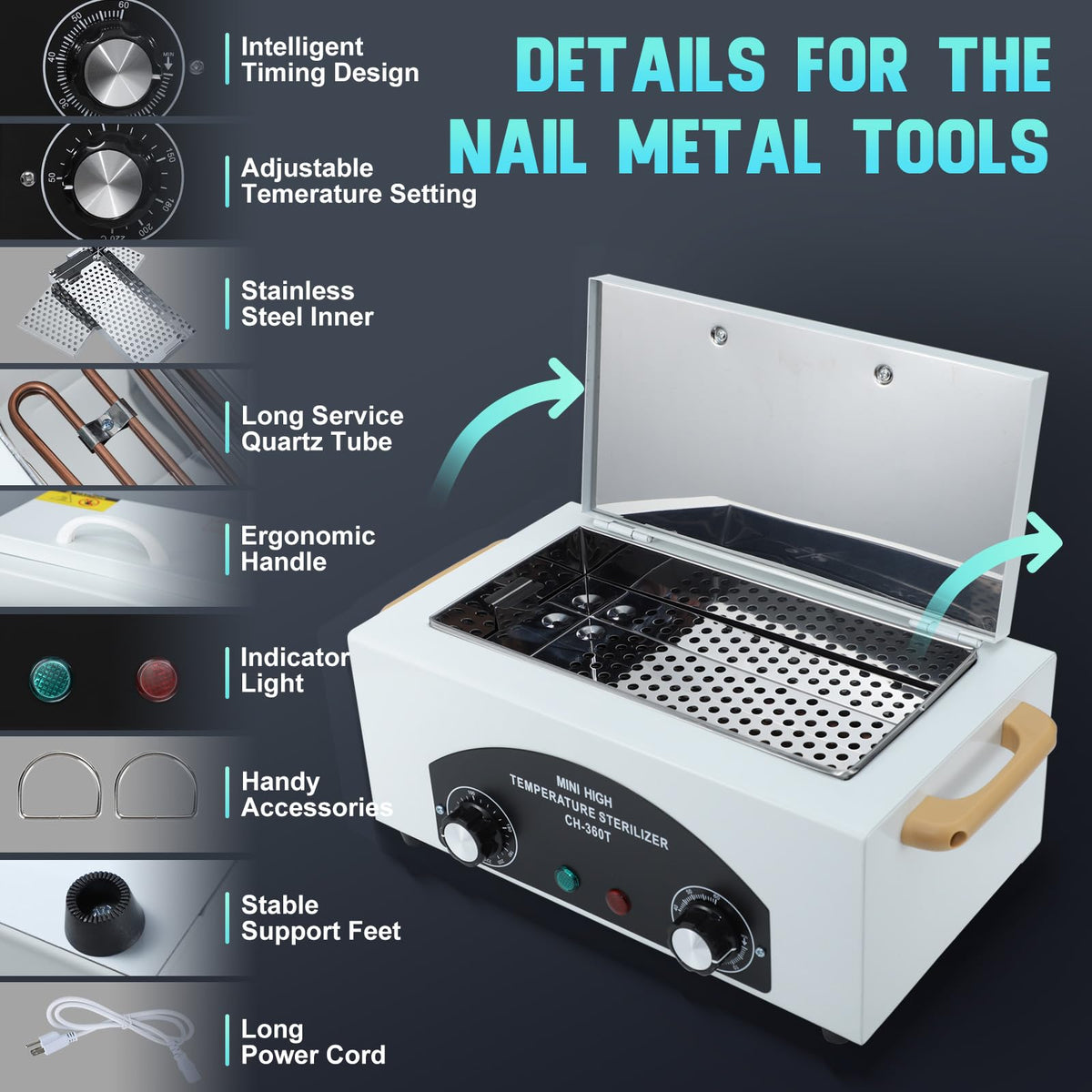 Smith Chu open tank with metal tools inside demonstrating simultaneous cleaning capacity