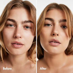 Smooche dropper releasing foundation texture highlighting smooth blendability and lightweight feel
