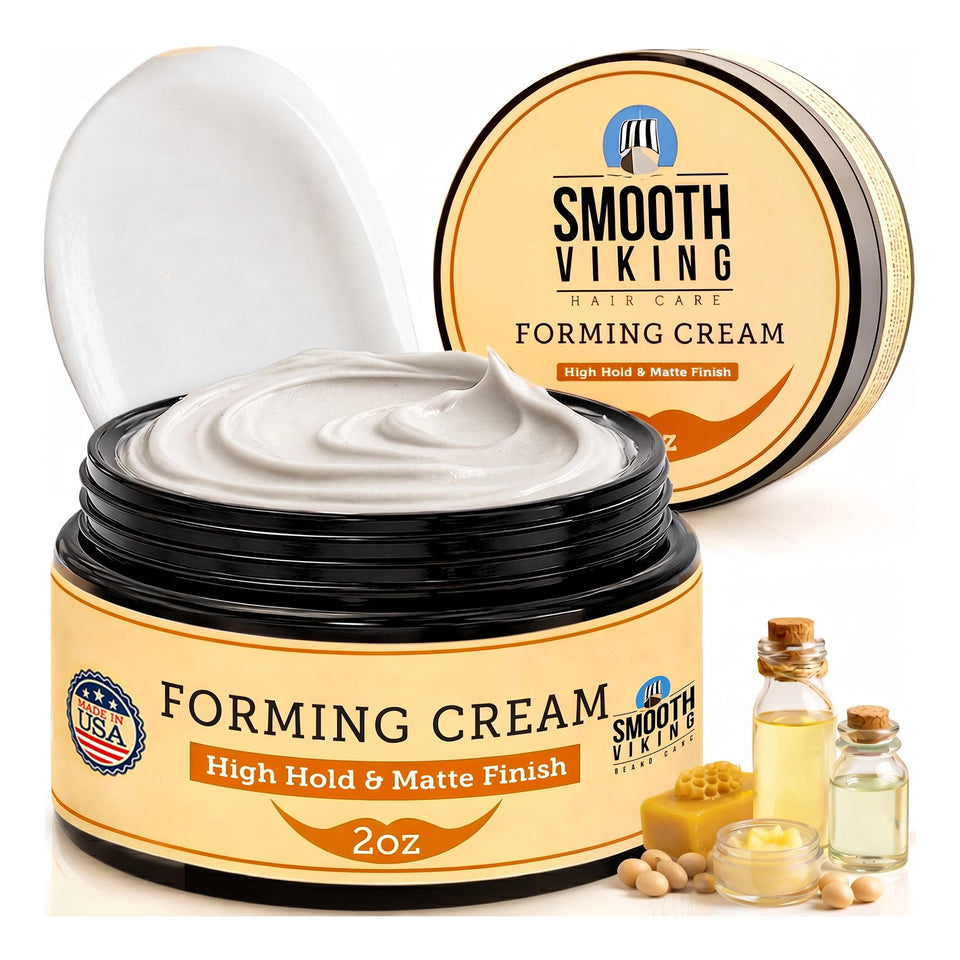 Smooth Viking front jar showing label and compact 2 oz size benefit