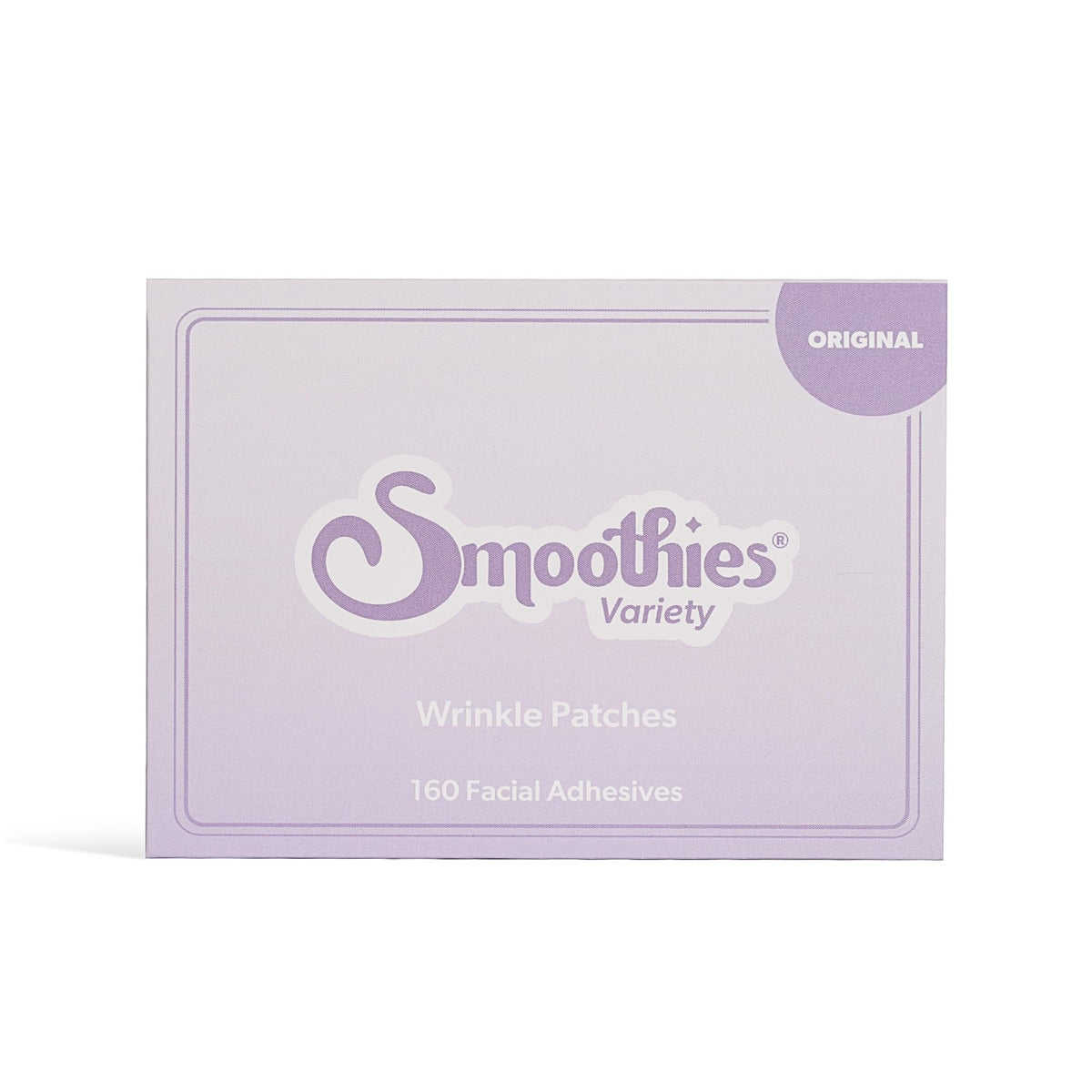 Smoothies patch next to a hand to show size and easy application