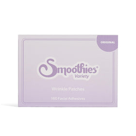Smoothies patch next to a hand to show size and easy application