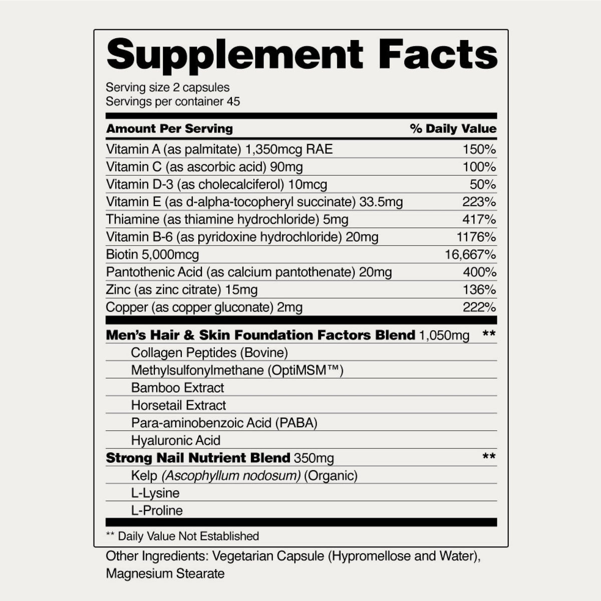 Snap Supplements label and nutrition facts close-up demonstrating ingredient transparency