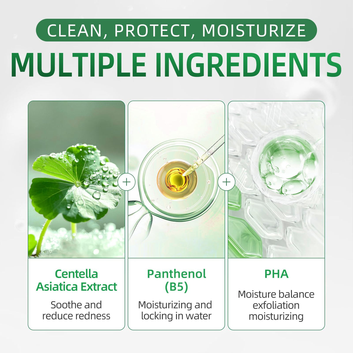 Snidin product with Centella Asiatica leaves to show soothing benefit