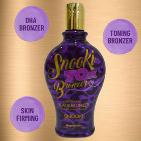 SNOOKI ingredient label close-up showing Black Walnut, Henna and DHA benefits