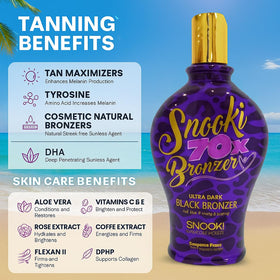 SNOOKI bottle next to hand for size comparison and travel-friendly benefit