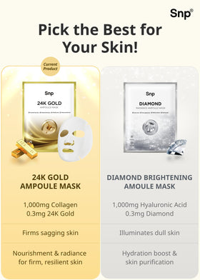 SNP mask on bathroom vanity suggesting luxurious, convenient skincare ritual