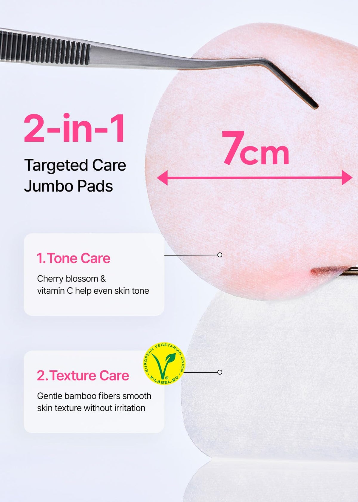 SNP pads in hand scale comparison demonstrating large size for broad facial coverage