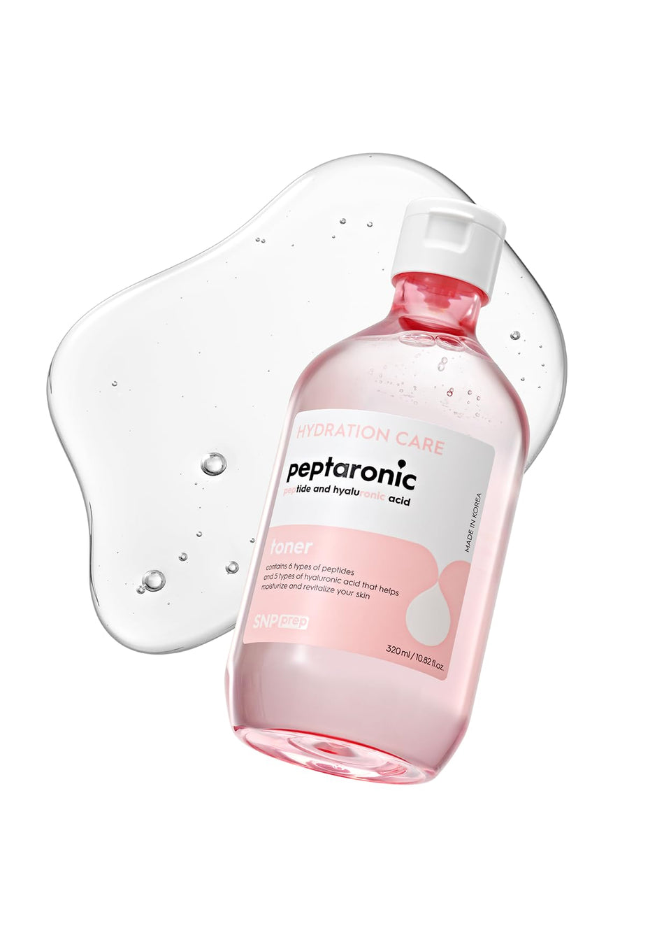 SNP bottle front view showing clean label and size, clarifies product identity and volume