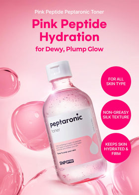 SNP toner pouring texture on hand, demonstrates lightweight hydration for quick absorption