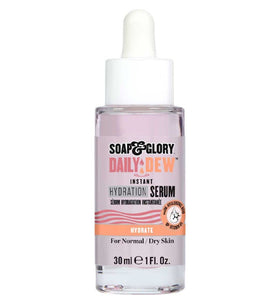 Soap & Glory serum on hand demonstrating quick absorption and glow