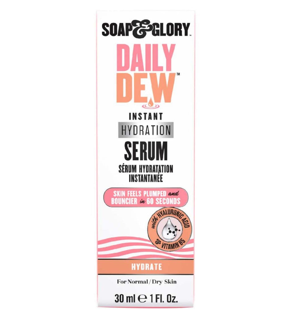 Soap & Glory front bottle showing label and hydration benefits