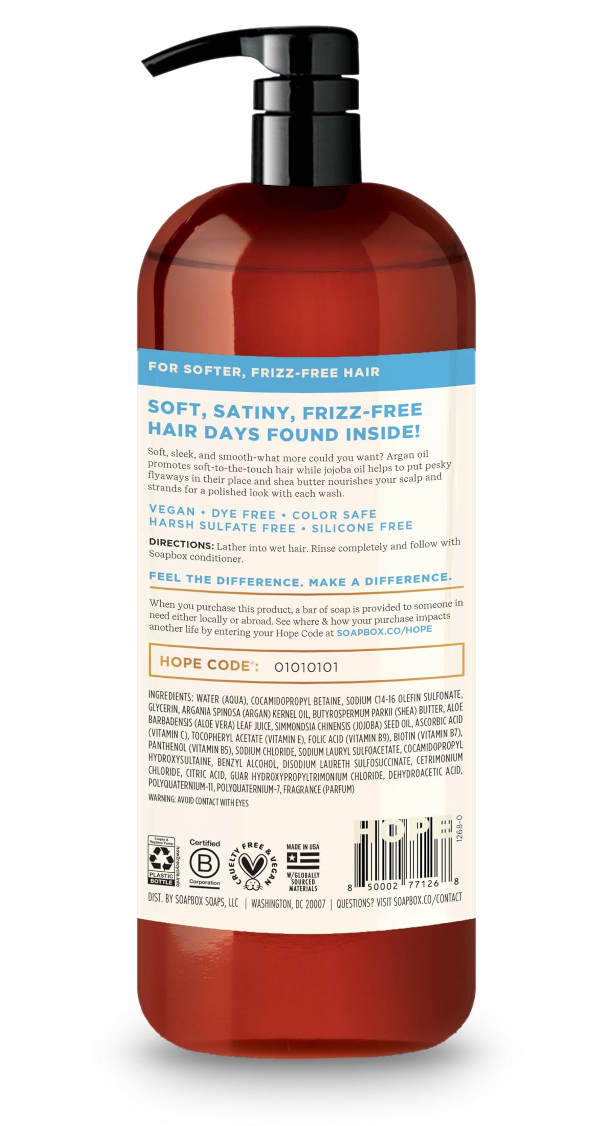 Soapbox bottles in shower setting showing daily routine convenience