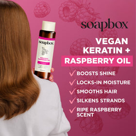 Soapbox back label with ingredients and usage directions visible
