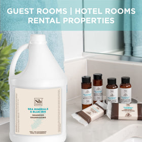 Soapbox bottle installed in hotel shower dispenser promoting neat guest use