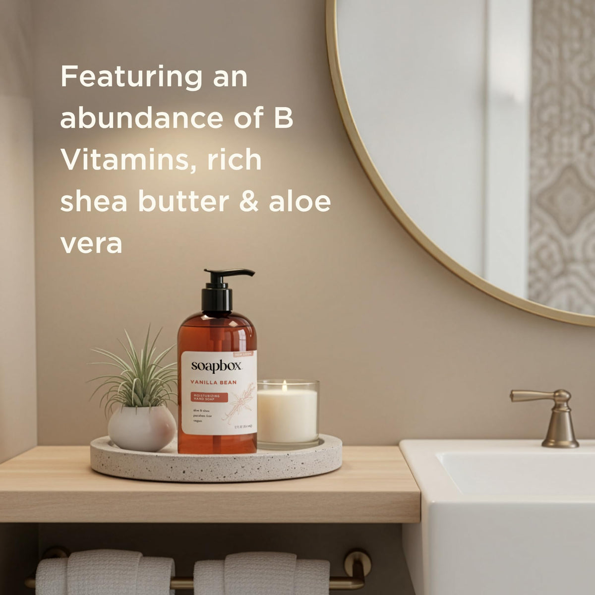 Soapbox Coconut bottle shown to highlight woodsy scent and freshness