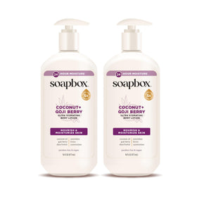 Soapbox front packaging showing clean design and product benefits