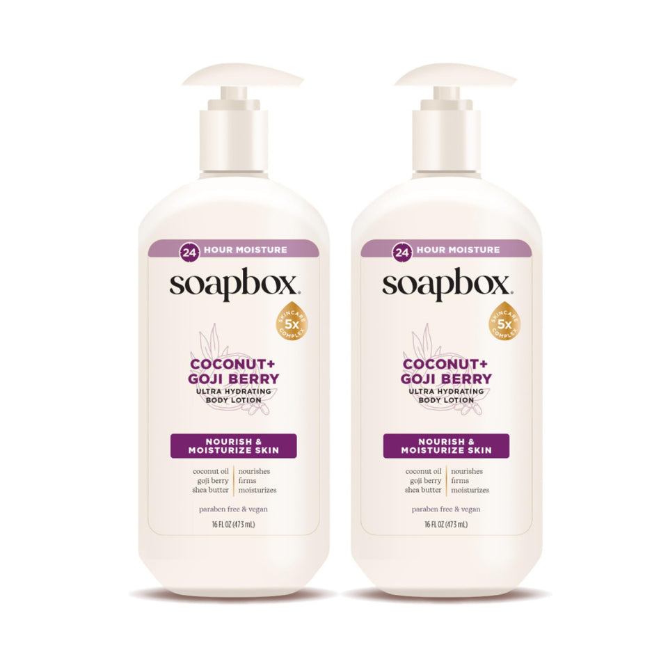 Soapbox front packaging showing clean design and product benefits