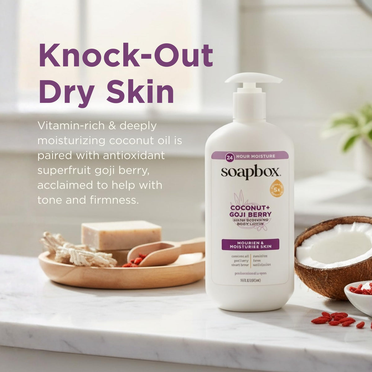 Soapbox pump dispenser open demonstrating easy, mess-free use