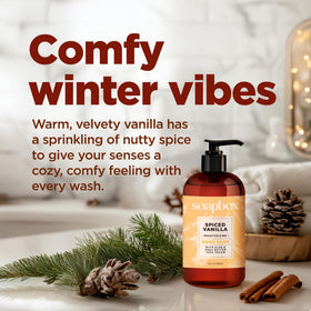 Soapbox lather in hand demonstrating gentle moisturizing cleanse