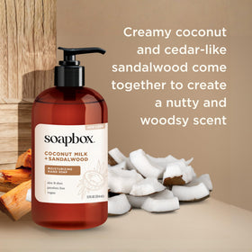 Soapbox foam texture closeup showing gentle lather and softening effect