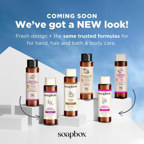 Soapbox in-shower use showing conditioner smoothing wet hair
