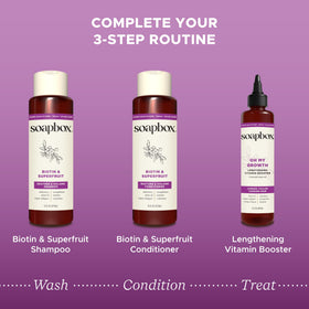 Soapbox elderberry and plum oil ingredients staged to show natural nutrients