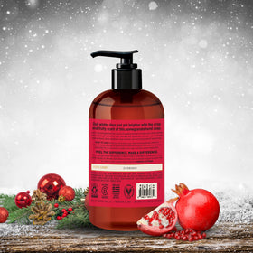 Soapbox ingredients with aloe shea pomegranate highlighting natural extracts