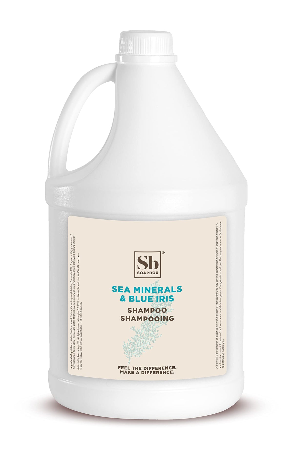 Soapbox front label showing product name and clean-ingredients benefits