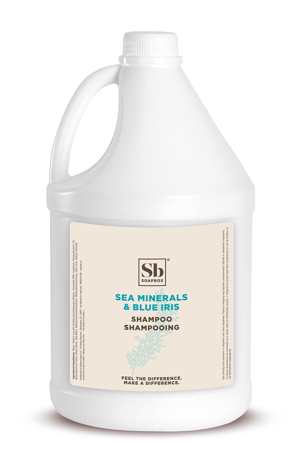 Soapbox front label showing product name and clean-ingredients benefits