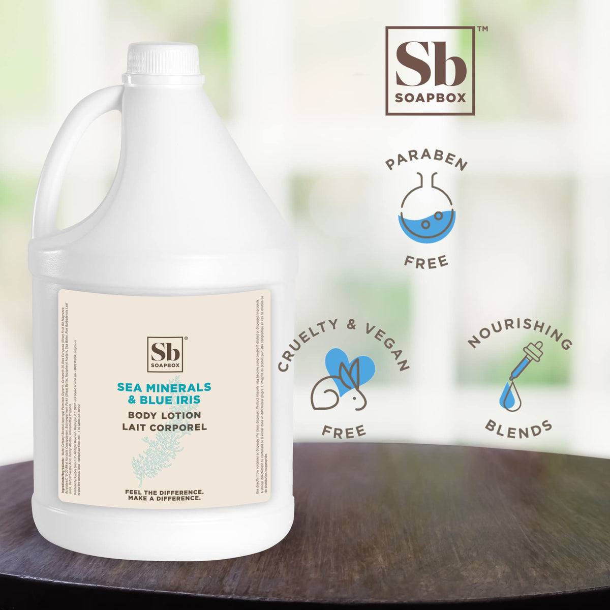 Soapbox lotion texture swatch displays lightweight absorbent finish