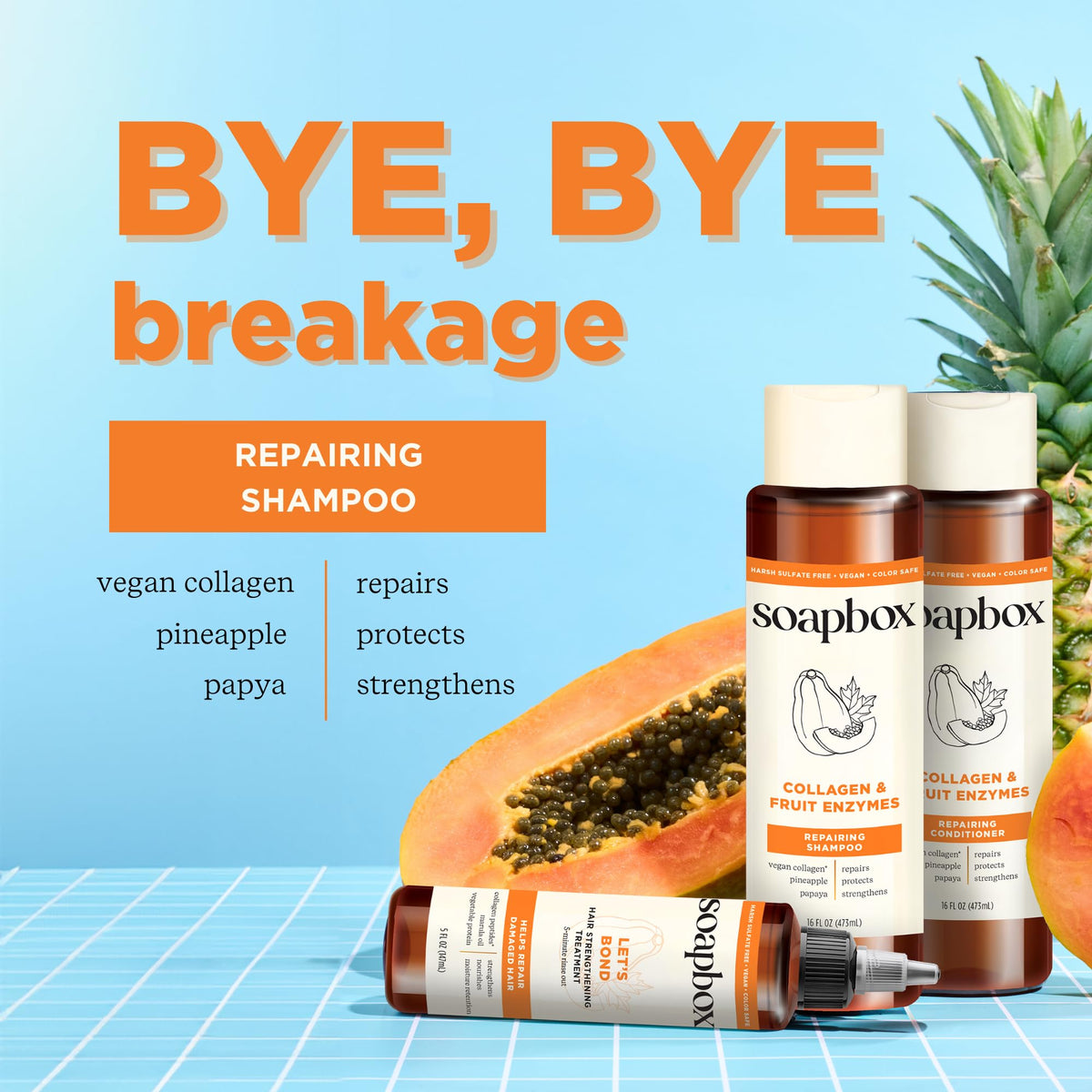 Soapbox shampoo pouring to show gentle lather and effective cleansing