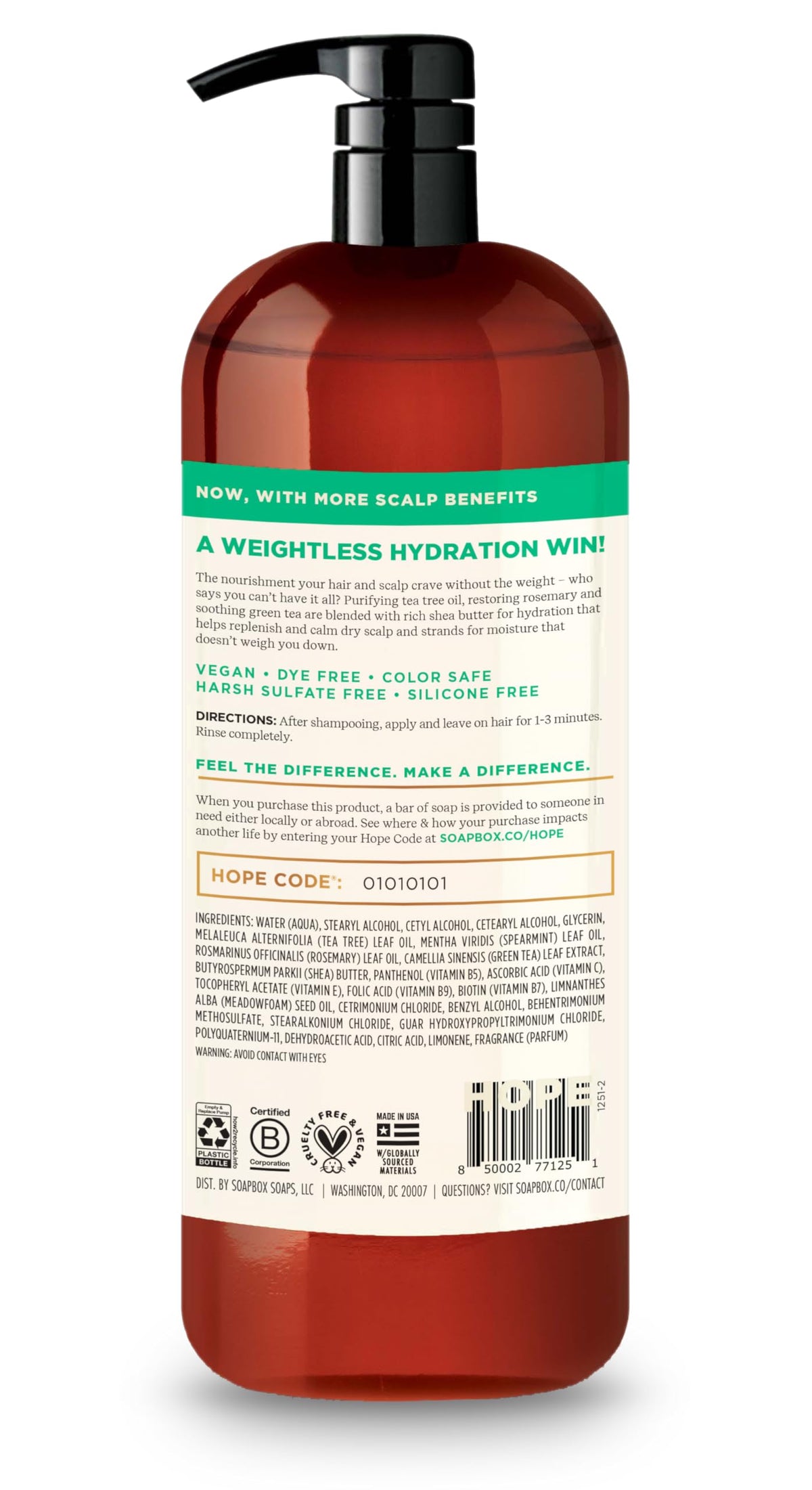 Soapbox bottles with recyclable symbols showcasing sustainable packaging intent