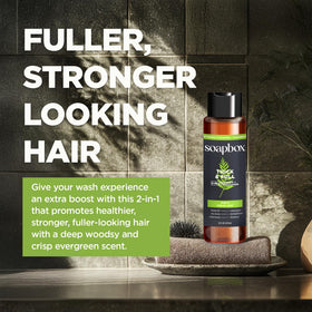 Soapbox ingredient botanicals display with biotin and sea moss benefit