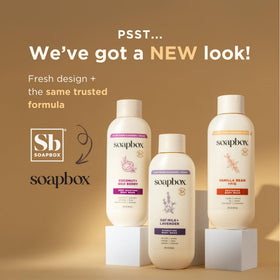 Soapbox two-pack display illustrating value purchase and gift-ready presentation