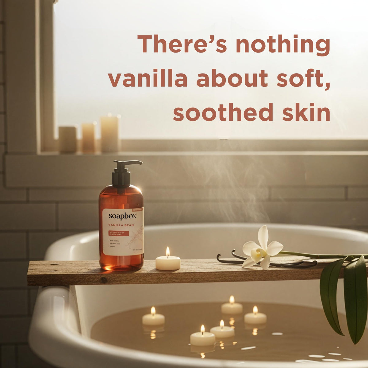 Soapbox creamy foam texture on hand demonstrating gentle moisturizing lather