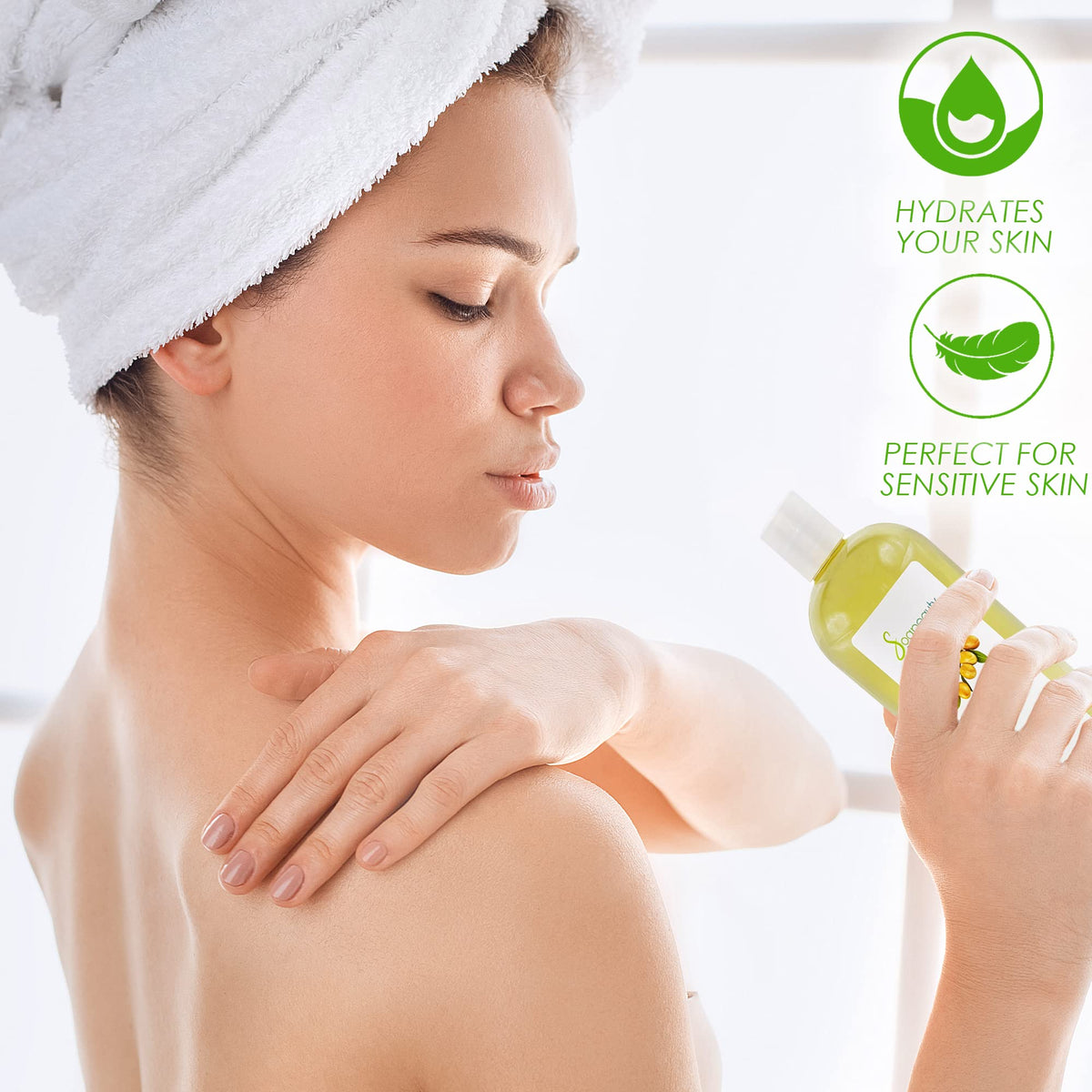 Soapeauty oil droplet close-up showing smooth texture and quick absorption benefit