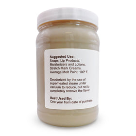 Soapeauty close-up of solid cocoa butter block highlighting smooth texture benefit