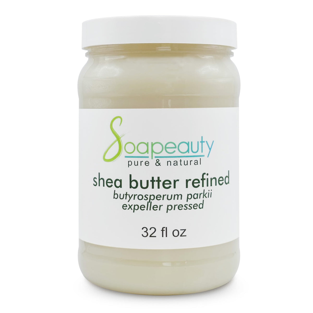 Soapeauty front jar 32oz showing label and size for clear choice