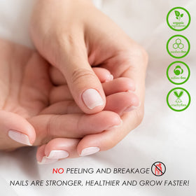Soapeauty oil rubbed into cuticles to soften nails and moisturize skin