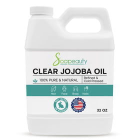 Soapeauty bottle front view showing clean label and large size benefit