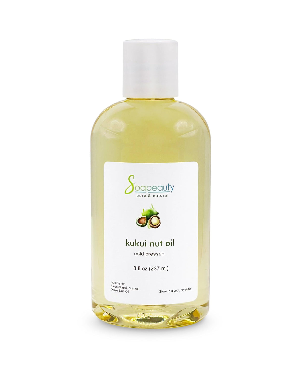 Soapeauty front packaging showing bottle and label, clear product identity and purity