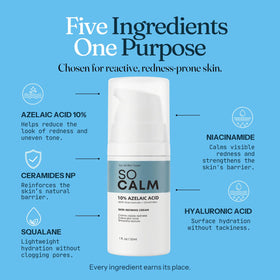 SoCalm serum texture droplet highlighting lightweight, non-greasy feel