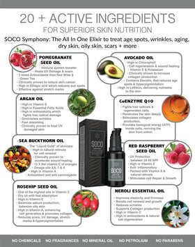 SOCO Symphony on bathroom vanity suggesting daily routine and radiant skin benefit