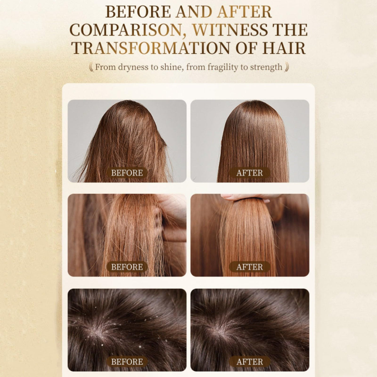 hands applying Soelegant tallow shampoo to wet hair illustrating easy application and scalp nourishment